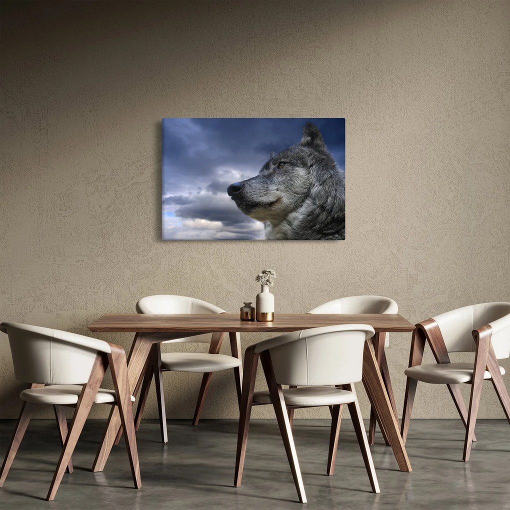 Tablou - Cap de lup (90x60 cm)