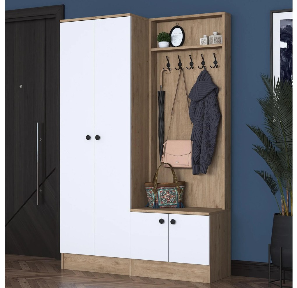 Mobilier Hol Bivake 2 (alb + Nuc) . 1093973