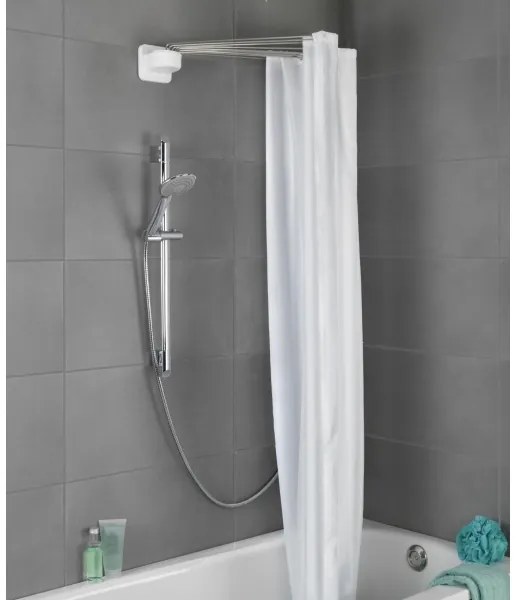 WENKO 23863100 - Suport de duș 96x72 cm oțel inoxidabil/alb