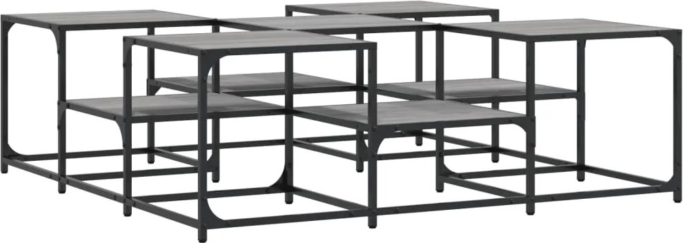 vidaXL Măsuță de cafea, gri sonoma, 121x121x40 cm, lemn prelucrat