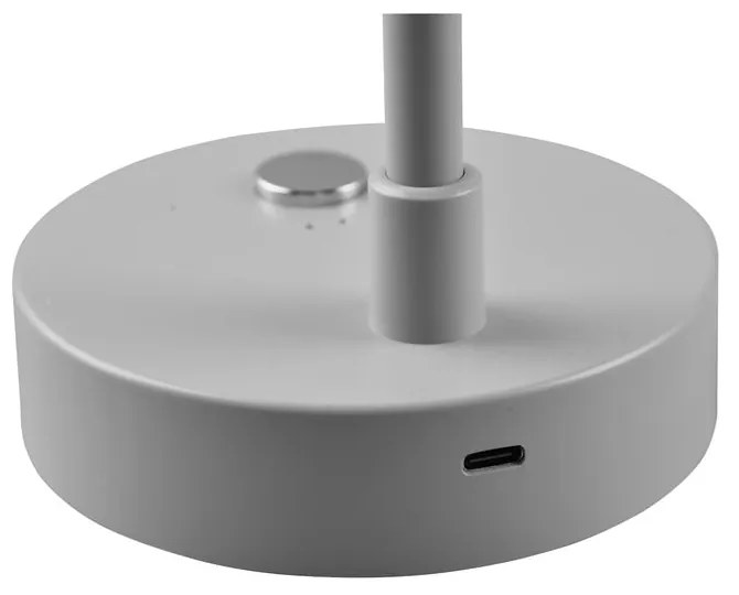 Veioză gri deschis LED cu intensitate reglabilă (înălțime 28 cm) Lenny – Trio