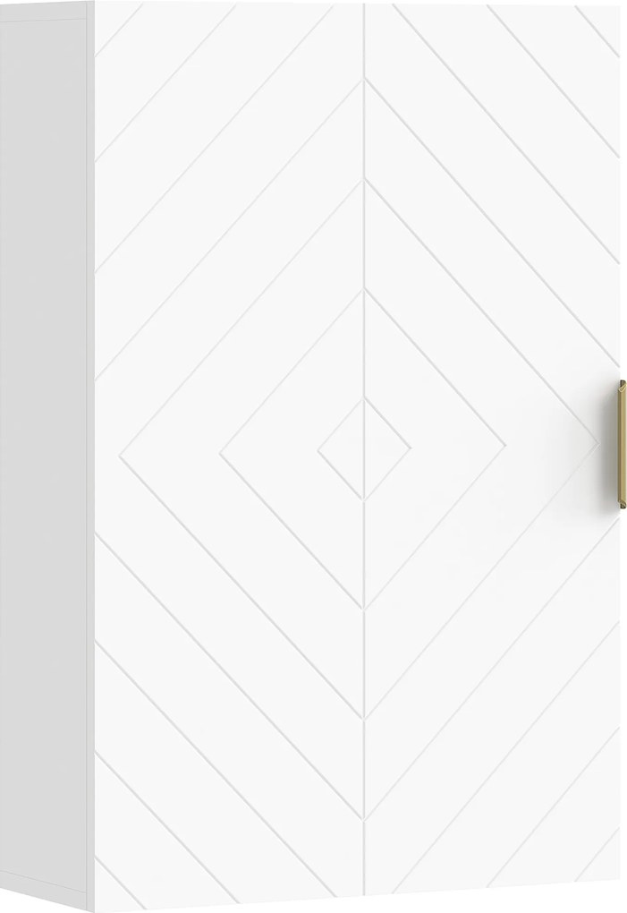 kleankin Dulap pentru Baie Suspendat cu Rafturi Ajustabile, 40x15x60 cm, Alb | Aosom Romania