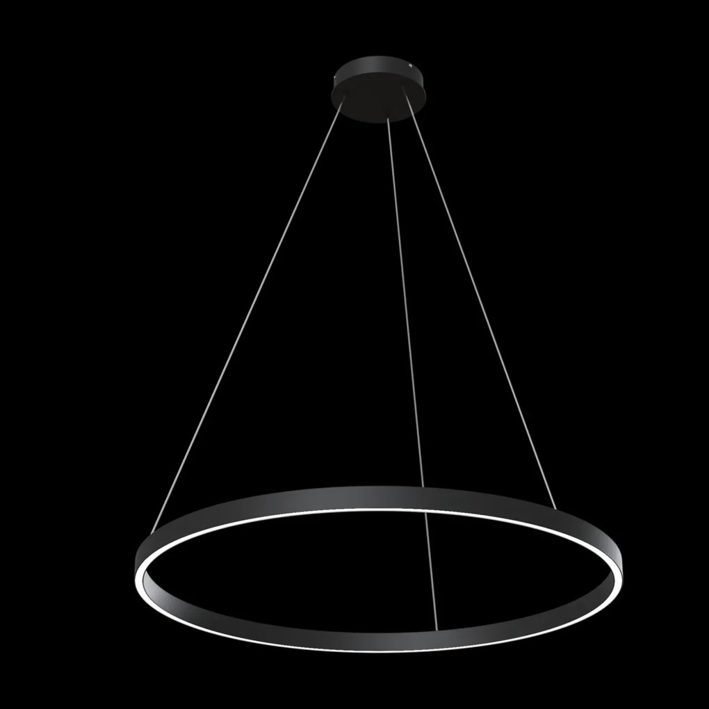 Lustra suspendata LED design tehnic, diametru:80cm, Rim negru MYMOD058PL-L42B4K