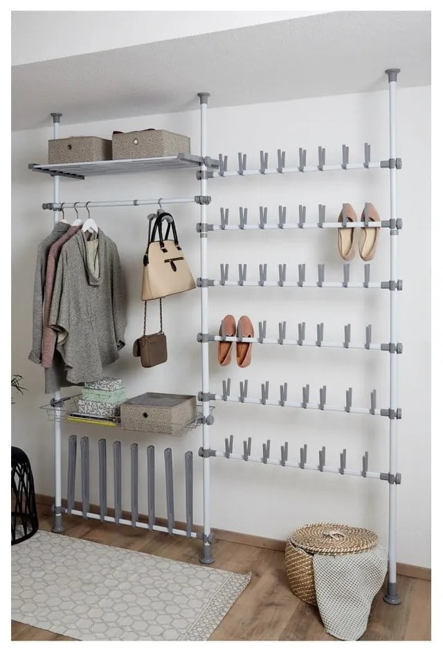 Set 2 suporturi telescopice pentru haine Wenko Herkules, lungime 75 - 120 cm