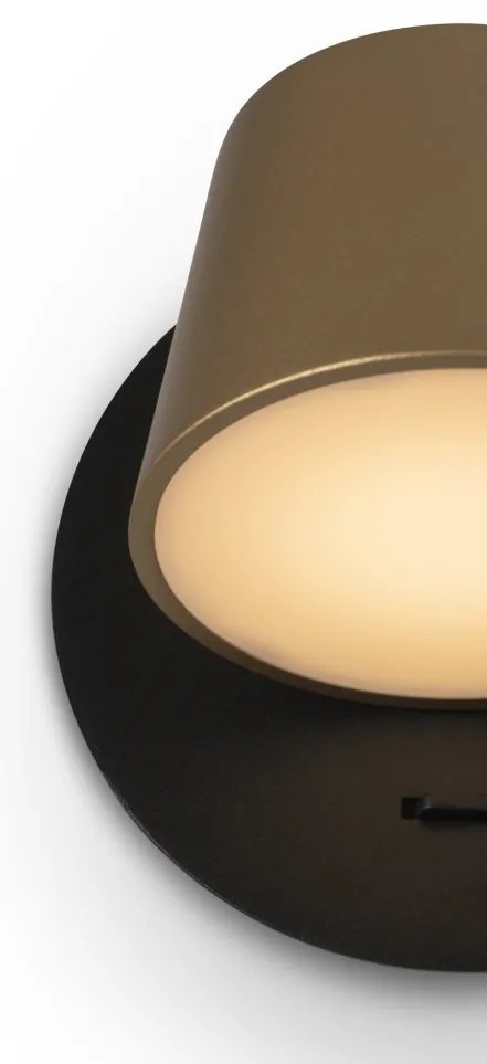 Aplica LED de perete design modern Pixel negru, alama