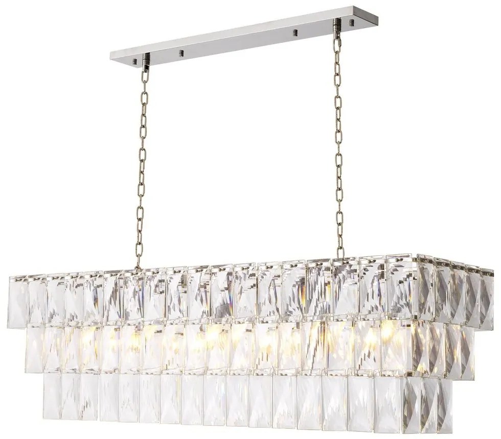 Lustra suspendata design LUX Amazone Rectangular, nickel 115384 HZ
