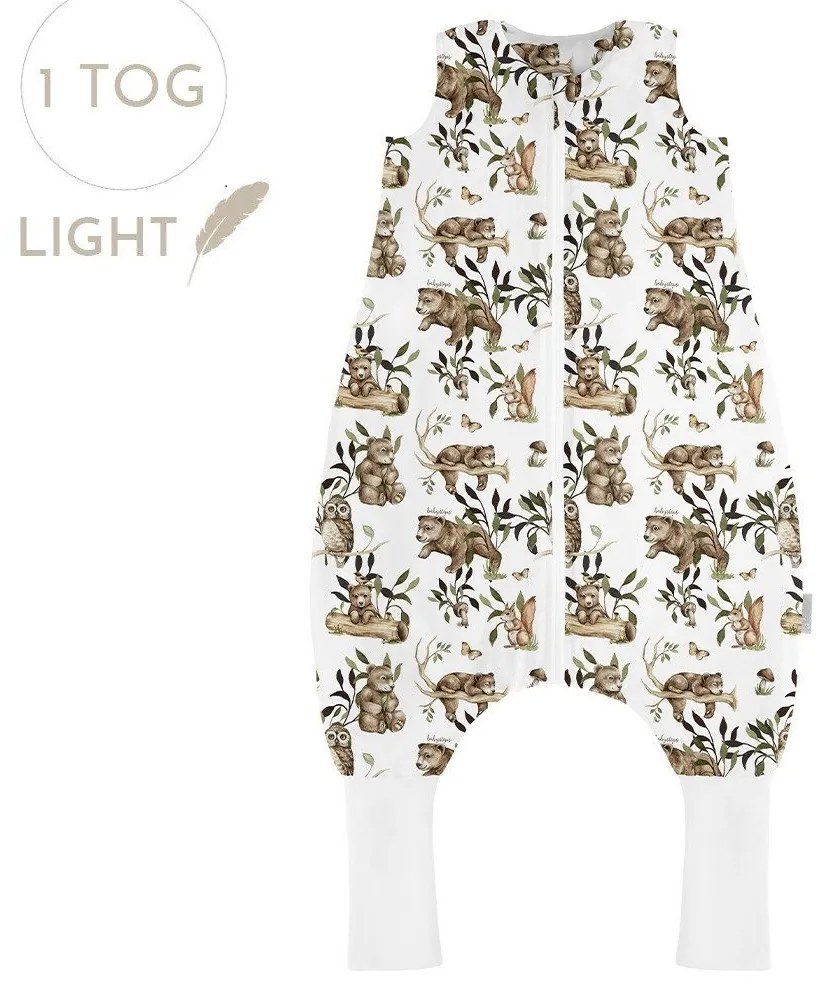 Sac de dormit cu picioare, bumbac 1 Tog, Happy Bear, XS, 6 - 12 luni