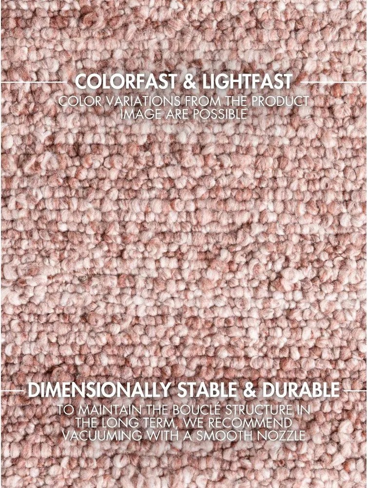 Covor tip traversă roz prăfuit țesut manual din material bouclé 80x200 cm Notting Hill Portobello – Ted Baker