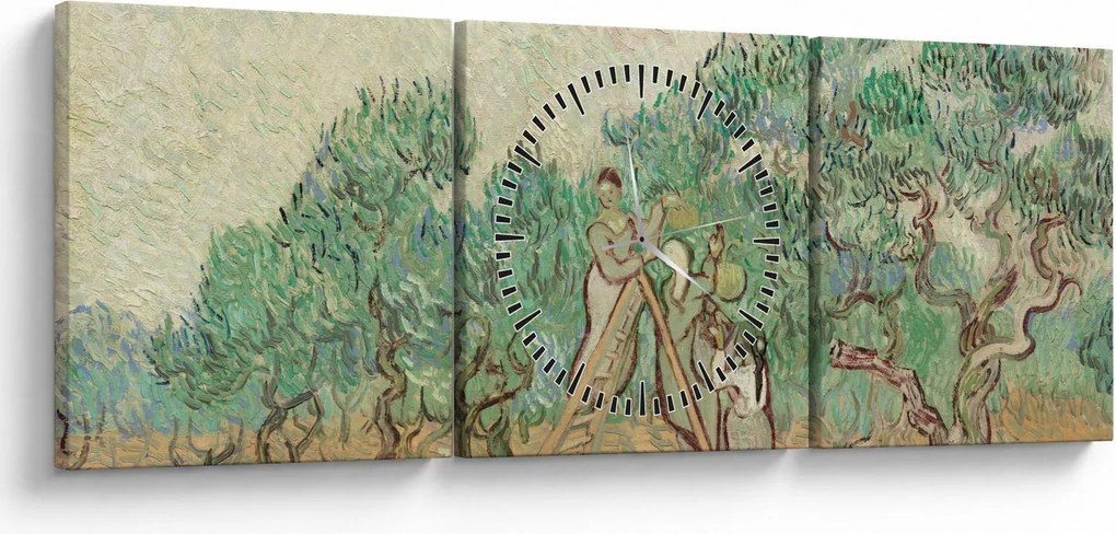 Tablou - Vincent van Gogh, The Olive Orchard, reproducere (cu ceas) (90x30 cm)