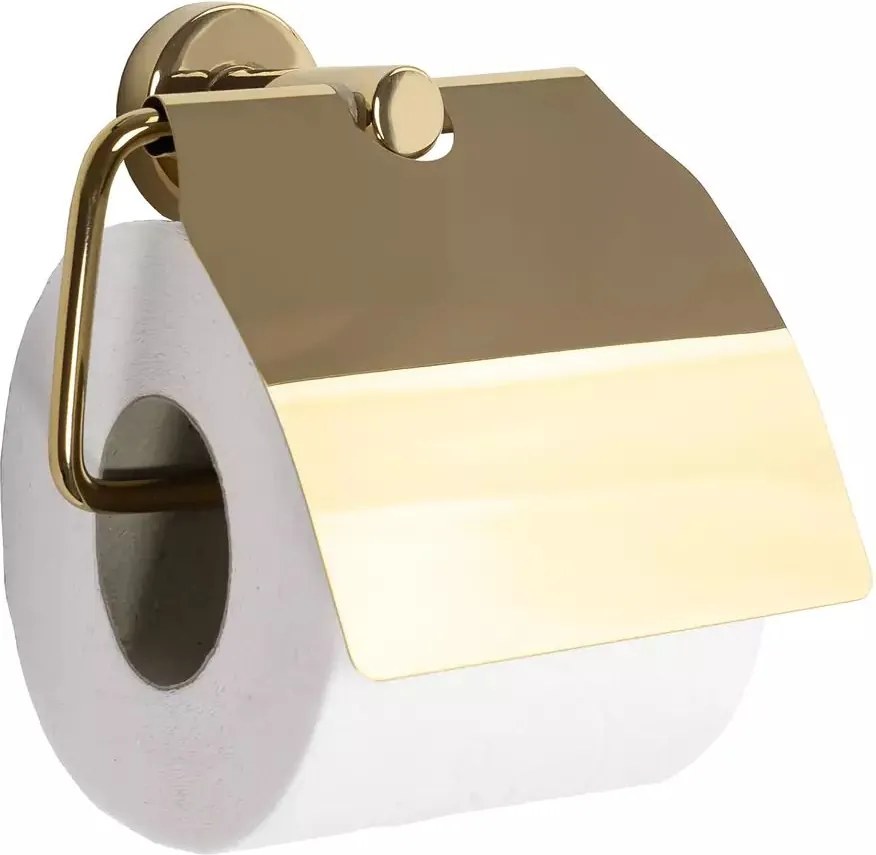 Suport hartie igienica Rea 322213C cu protectie finisaj auriu lucios