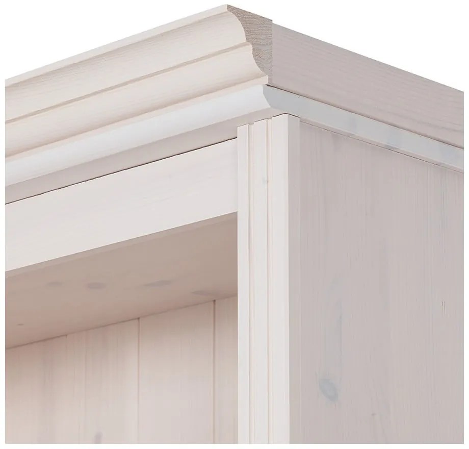 Bibliotecă albă din lemn de pin 74x223 cm Anita – Støraa