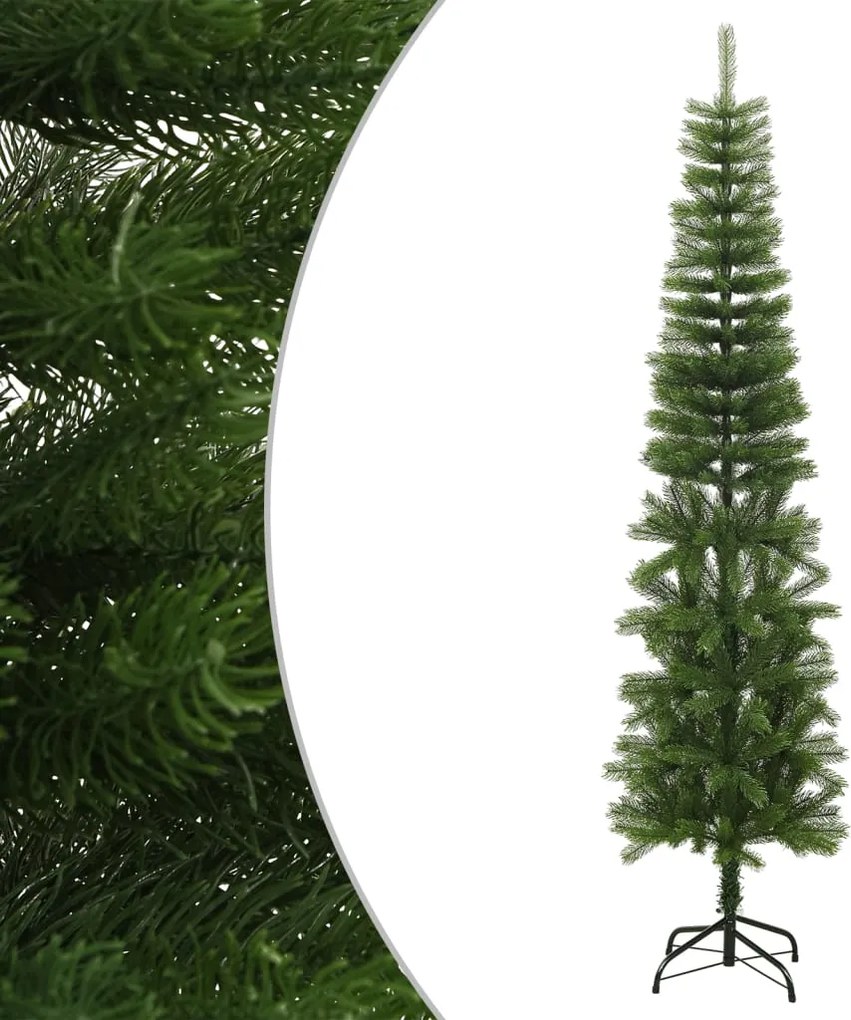 vidaXL Brad de Crăciun artificial slim cu suport, 240 cm, PE