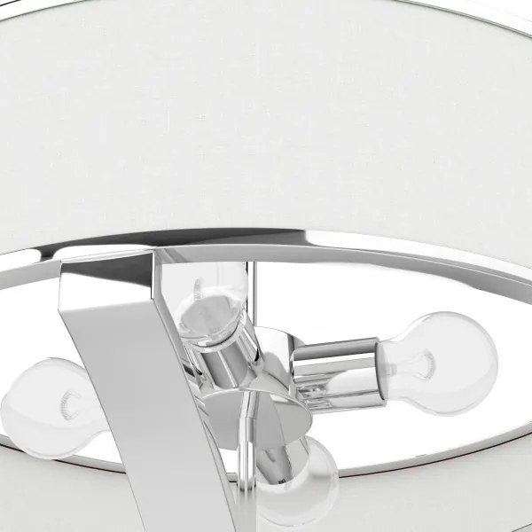 Open Design OR84801 - Lustră pe tijă GERDO, 4xE27/12W/230V, crom lucios/alb