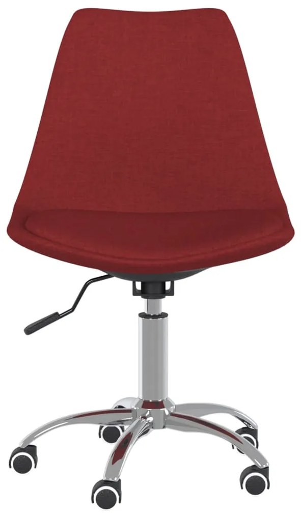 Scaun de birou pivotant, rosu vin, material textil 1, Bordo