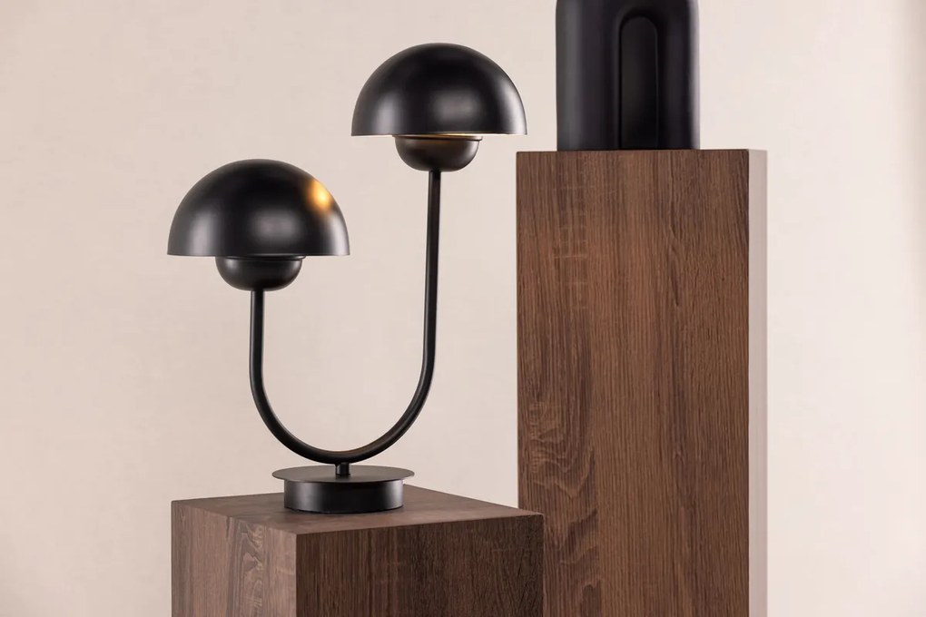 Lampa de masa design neagra LYCKORNA
