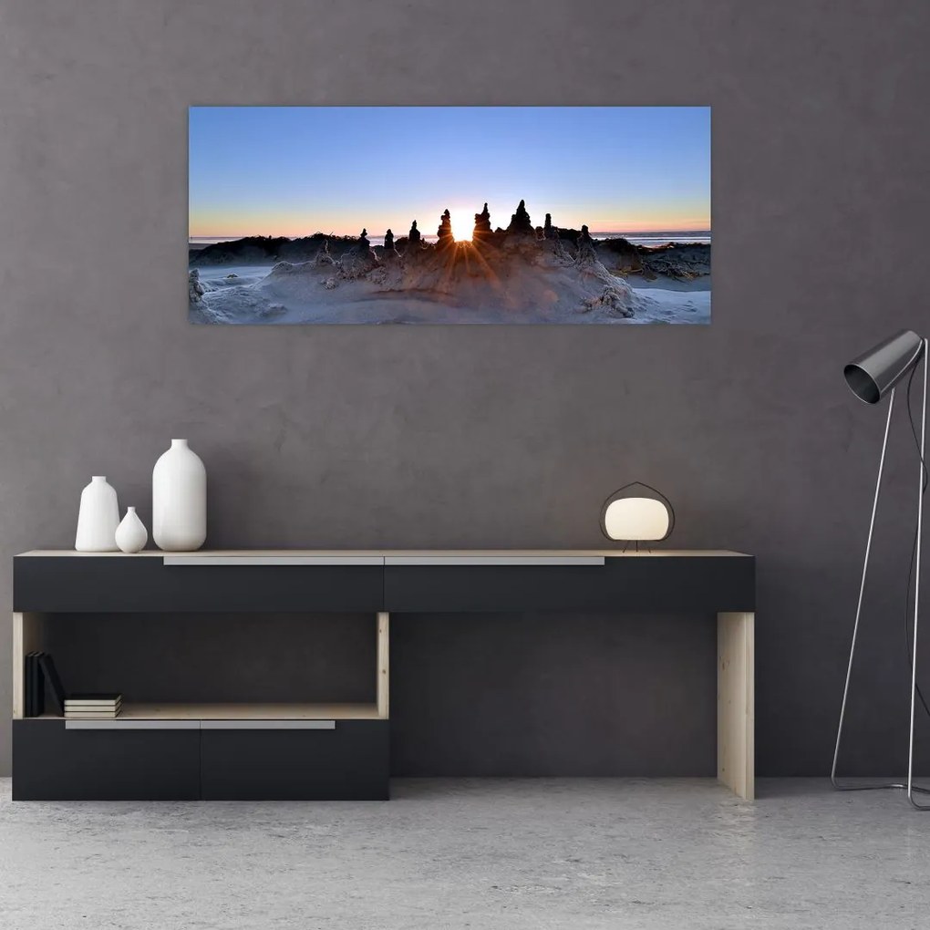 Tablou cu scenerie de nisip (120x50 cm)