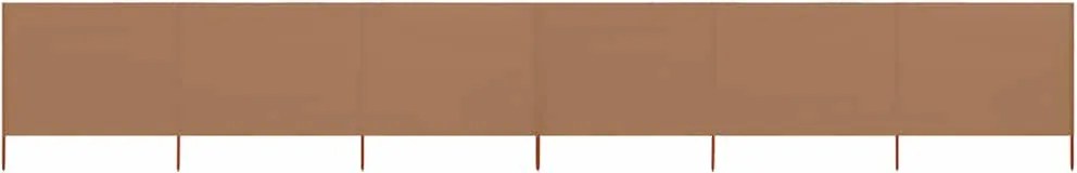 vidaXL Paravan anti-vânt cu 6 panouri gri taupe 800x120 cm textil