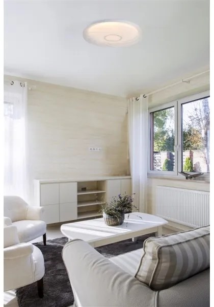 Searchlight 97010-39WH - Plafonieră LED AURA, 24W, 230V, 3000K, Ø 38,5 cm