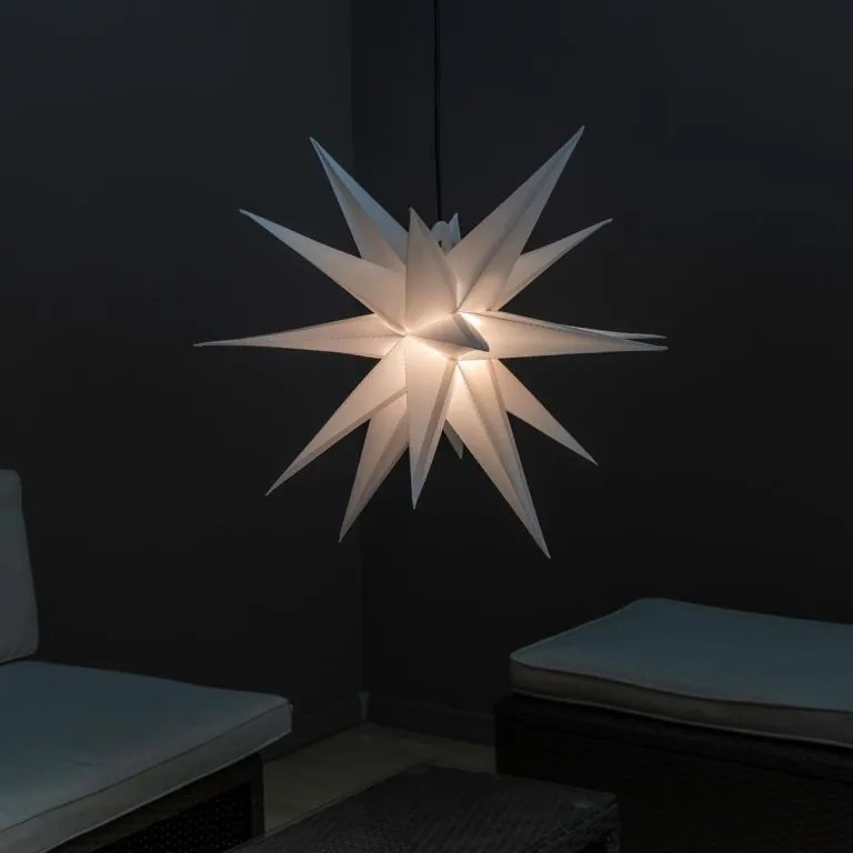 Decorațiune de Crăciun - Steaua cu cronometru 1 LED,55cm,alb