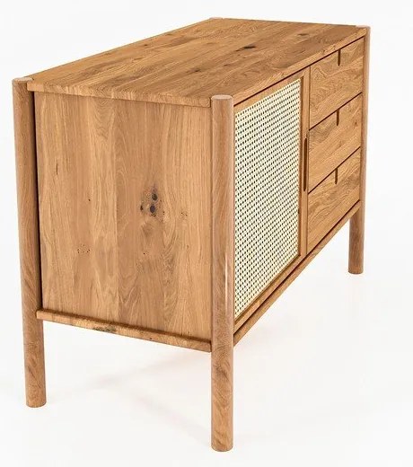 Comodă joasă din lemn de stejar 97x69 cm Pola - The Beds