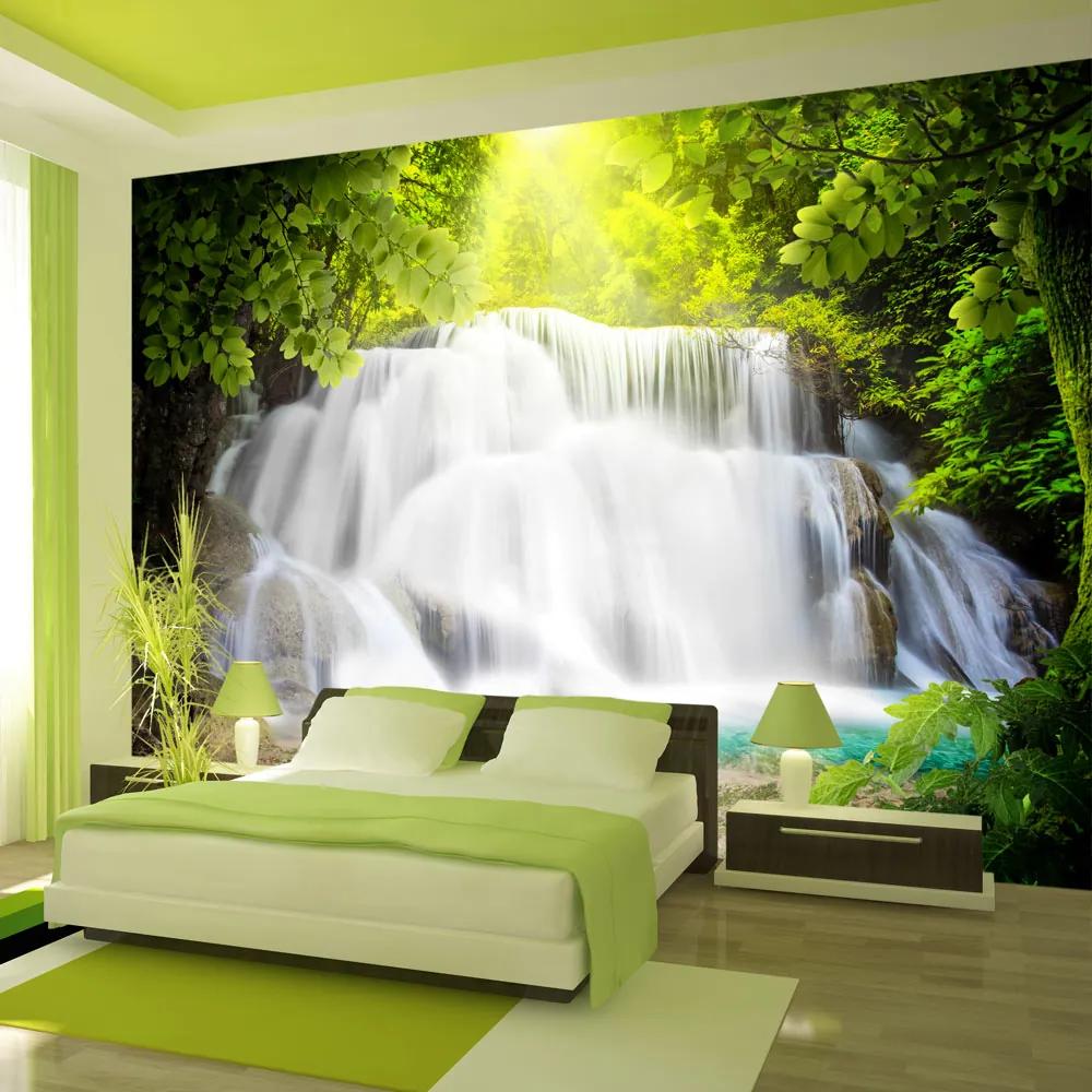 Fototapet Bimago - Arcadian waterfall + Adeziv gratuit 200x140 cm