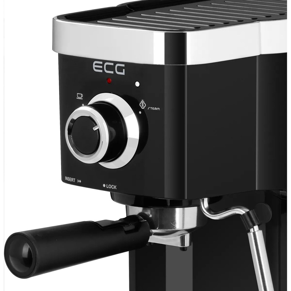 Espressor manual ECG ESP 20301 Black,1,25 l, negru