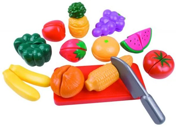 Fructe și legume plastic 25buc într-o cutie de 40x27x6cm