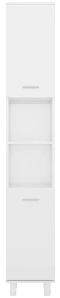 Dulap de baie, alb extralucios, 30 x 30 x 179 cm, PAL Alb foarte lucios, 1