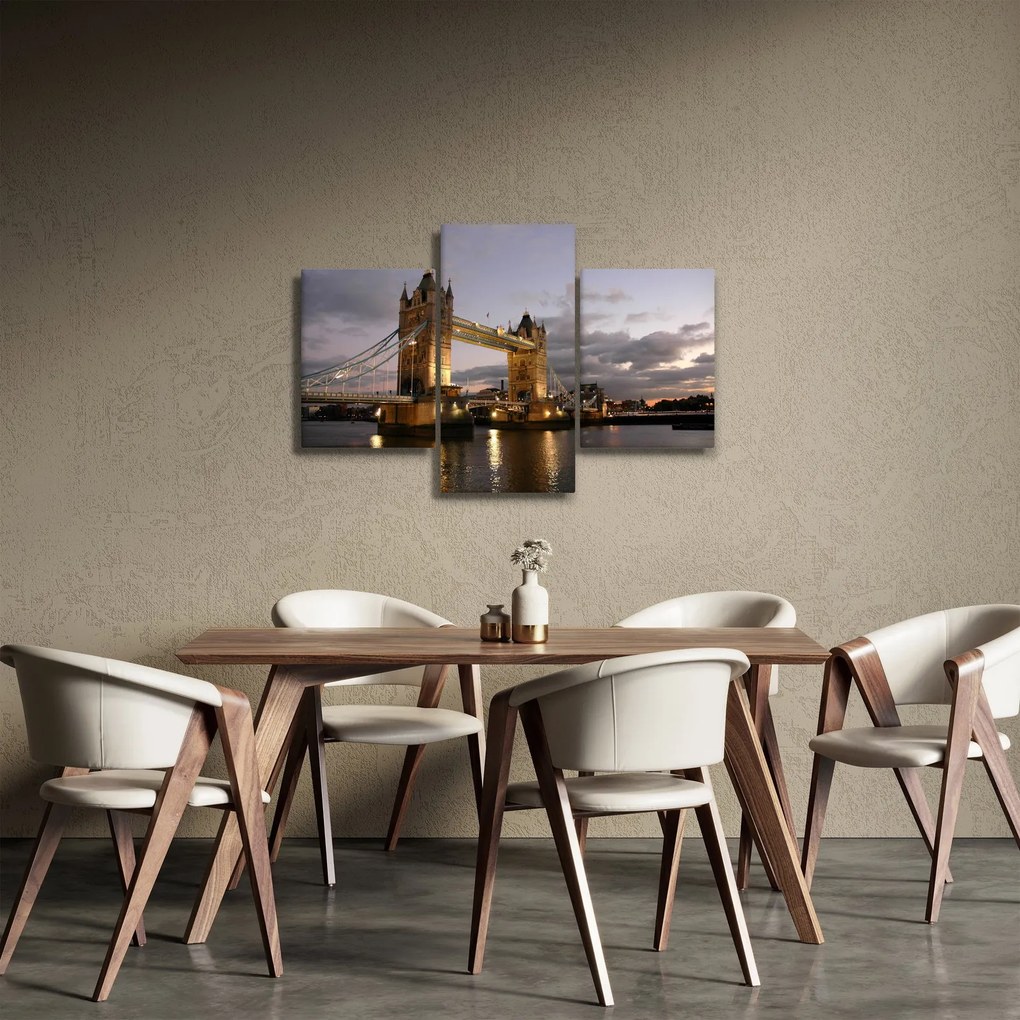 Tablou - Tower Bridge la noapte (90x60 cm)