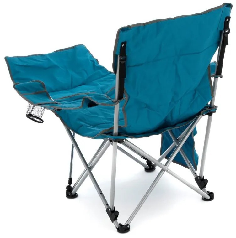 Set de 2 scaune de camping cu suport de picioare,albastru