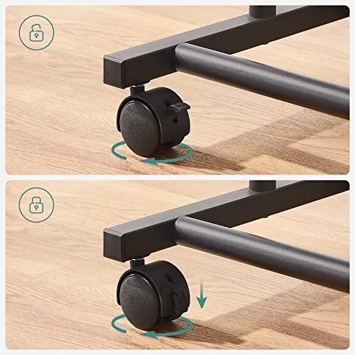 Suport extensibil pentru haine, metal, negru, Songmics