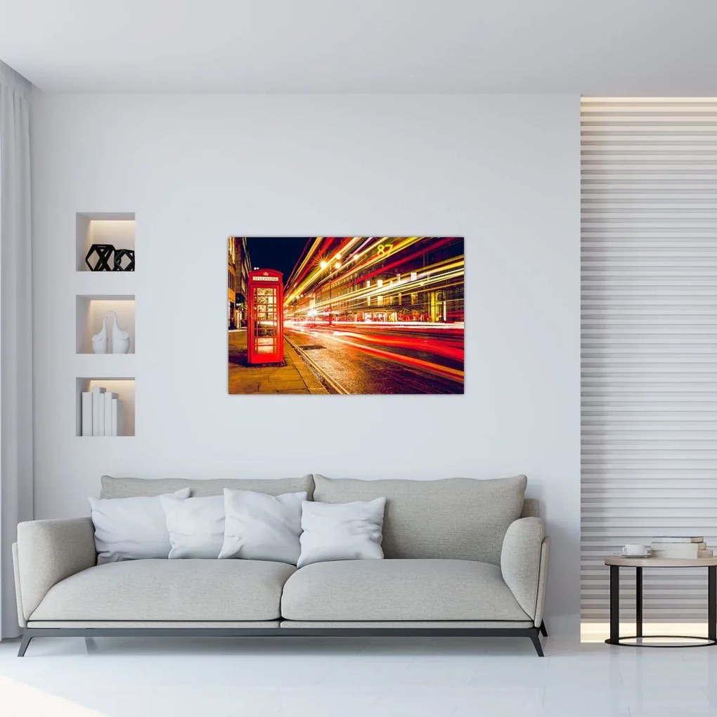 Tablou cu căsuța telefonică roșie din Londra (90x60 cm)