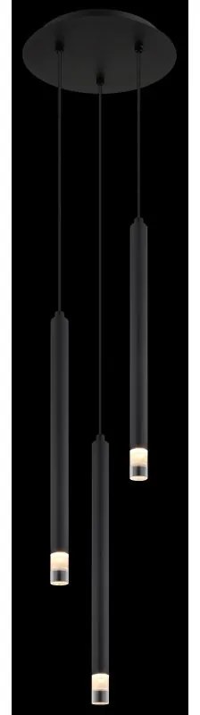 Lustra suspendata design minimalist BLAKE 3L negru