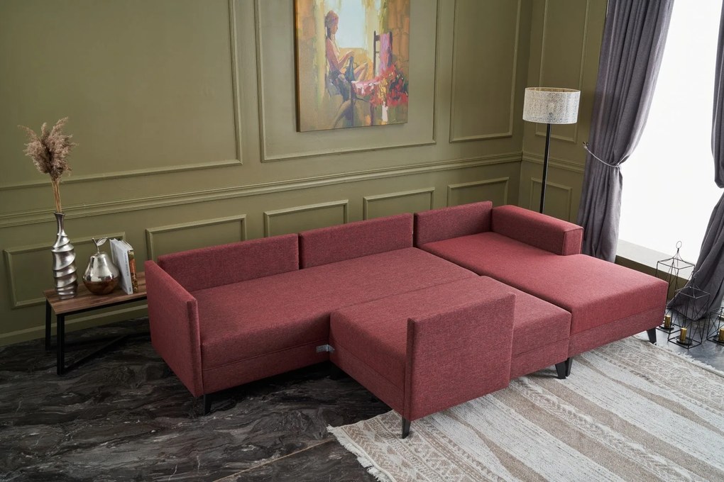 Canapea extensibilă de colț Efsun - Claret Red