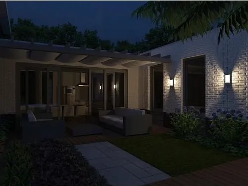 Philips 17229/88/16 - Corp de iluminat perete exterior MYGARDEN POND 1xE27/23W/230V