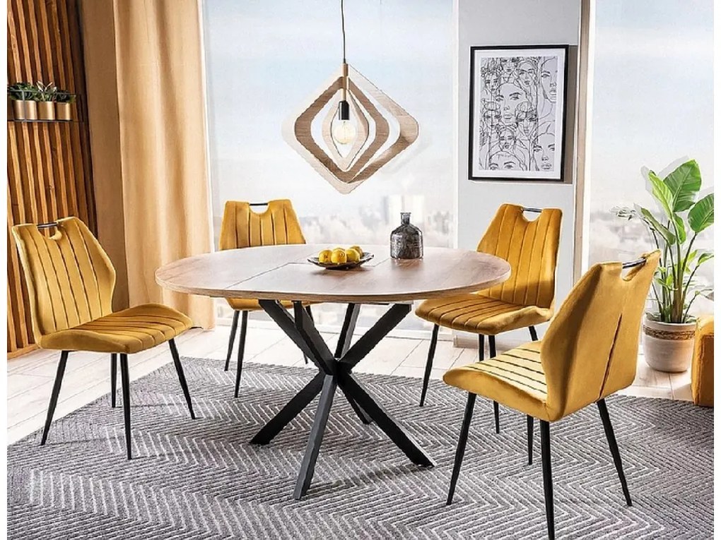 Masa extensibila de dining GASTON 100(135)X100 cm, decor stejar artisan