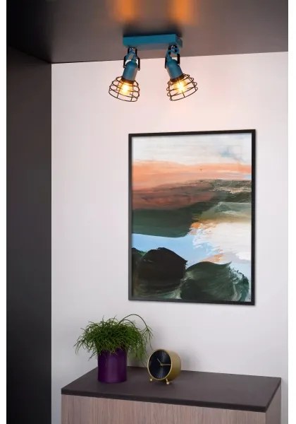 Spot Lucide 08927/02/35 POLA 2xE27/60W/230V albastru