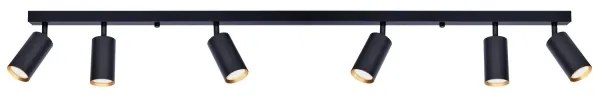 Brilagi - Plafonieră spot LED reglabilă SELE 6xGU10/6,5W/230V negru/auriu