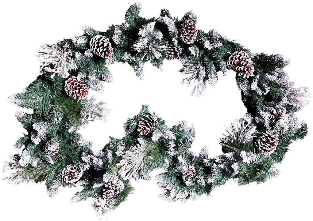 Ghirlanda Imperiala Craciun cu conuri FREEZY, 300cm