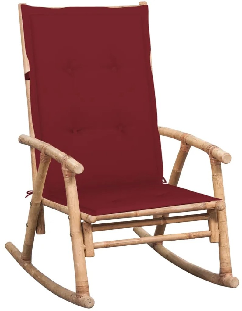 vidaXL Scaun balansoar cu pernă, bambus