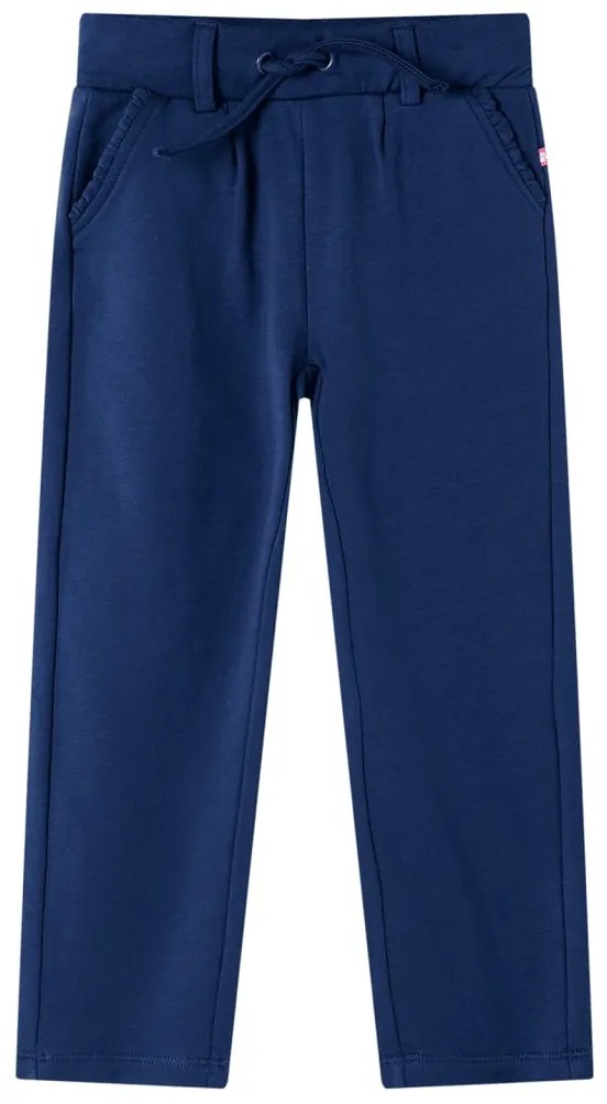 Pantaloni pentru copii cu șnur, bleumarin, 116