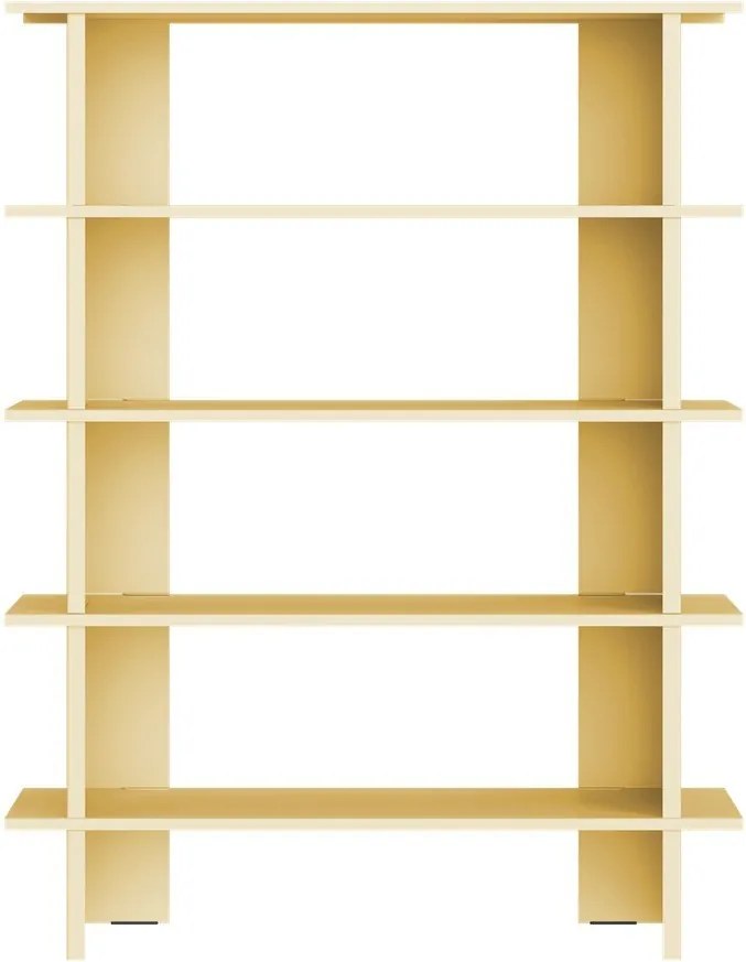 Bibliotecă galbenă din metal 120x156x37 cm Hes – noo.ma