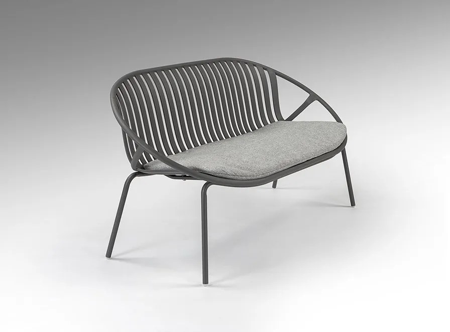 Set mobilier de exterior din 4 piese Saori gri inchis