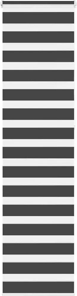 vidaXL Jaluzea tip zebra neagră lățime țesătură 55,9 cm poliester