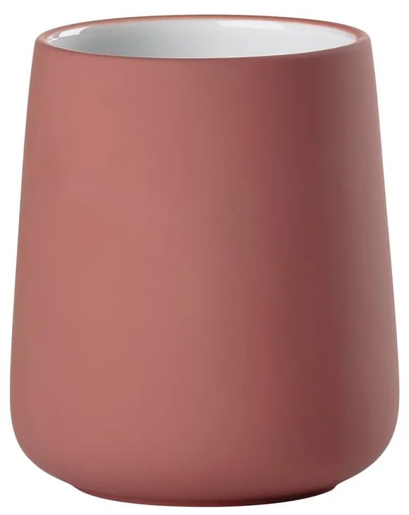 Suport pentru periuța de dinți roșu deschis din gresie ceramică Nova – Zone