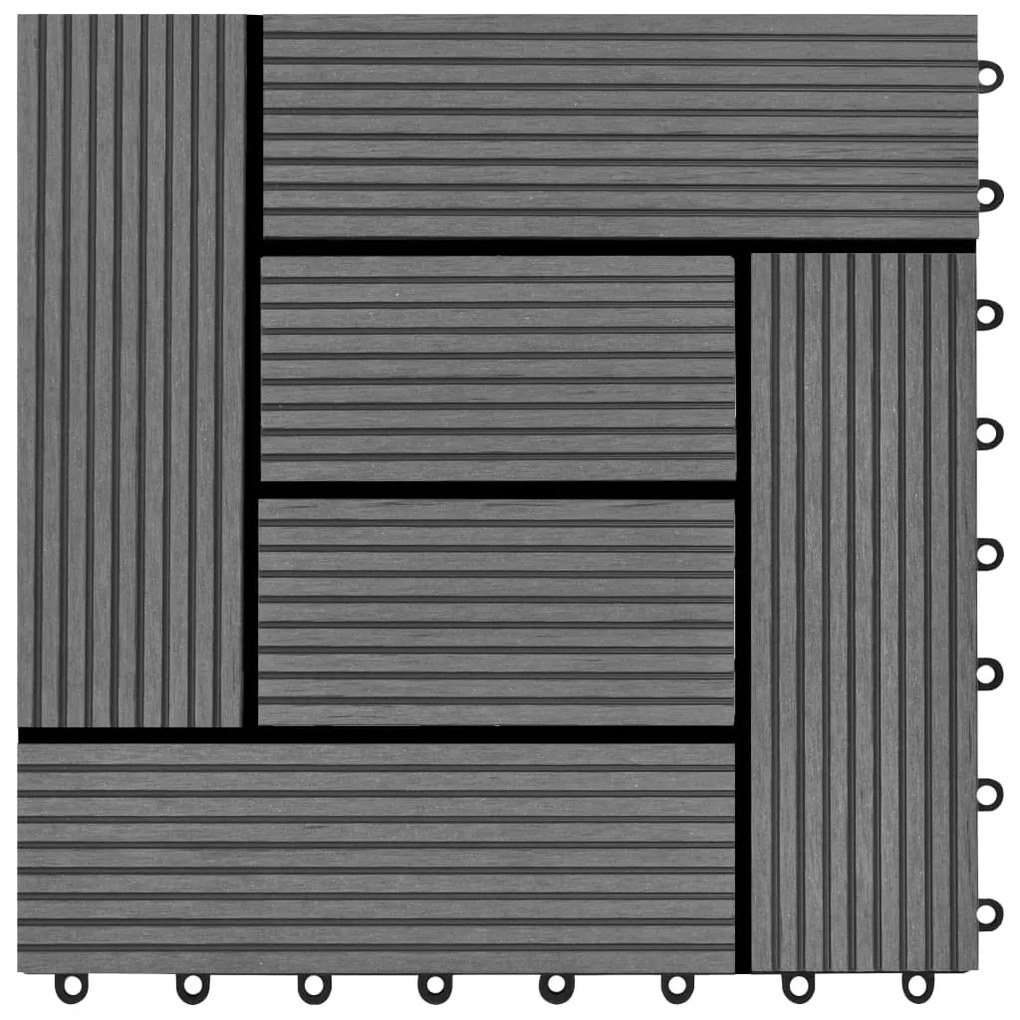 Placi WPC 30 x 30 cm 11 buc, Gri 1mp Gri, 11, Model 2