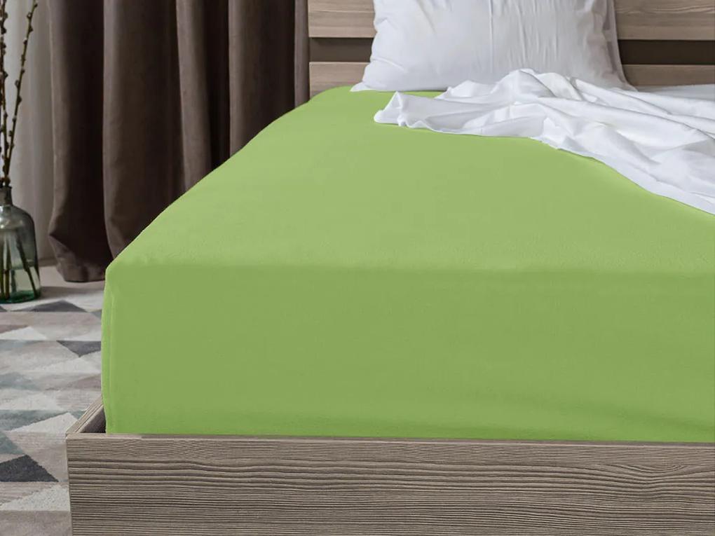 Cearsaf Jersey cu elastic 90x200 cm verde