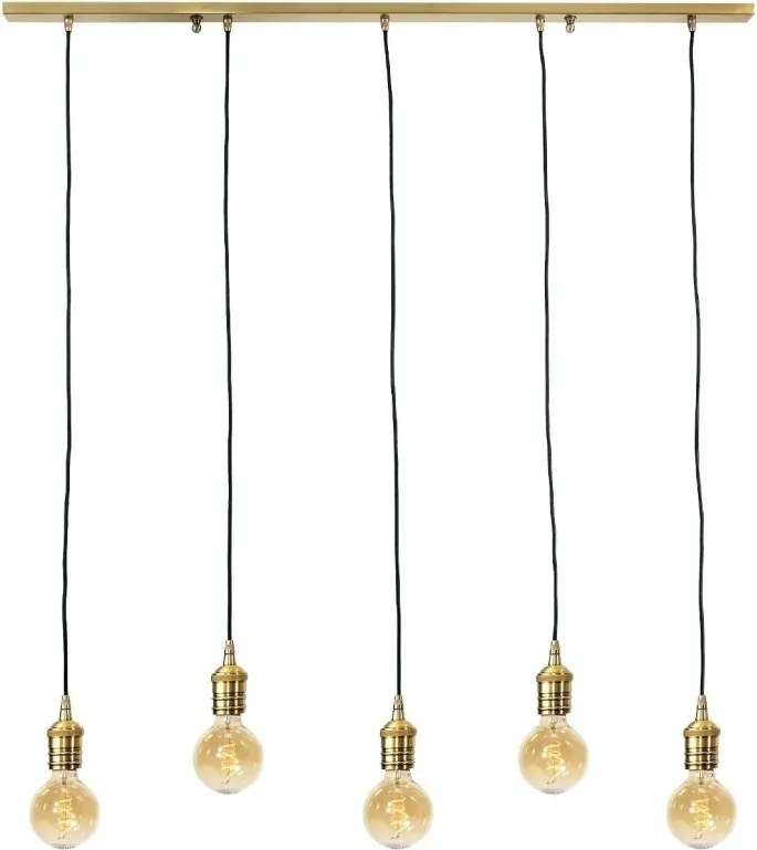 Lustra cu 5 pendule din alama personalizabila Vesta