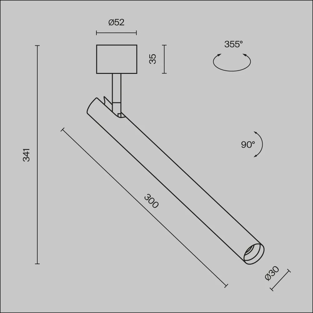 Spot LED aplicat directionabil stil minimalist Focus T alama