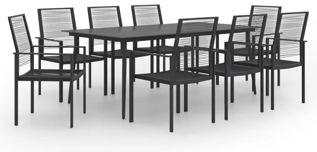 vidaXL Set mobilier de grădină, 9 piese